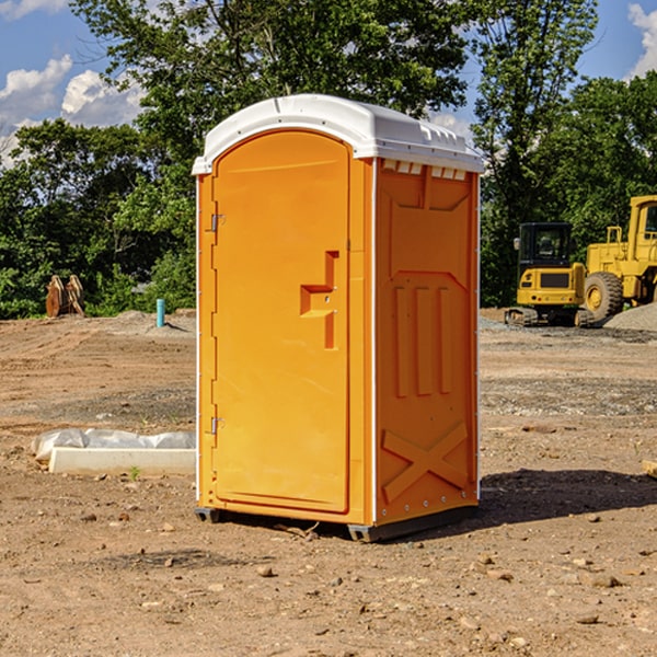 how often are the porta potties cleaned and serviced during a rental period in Blue River